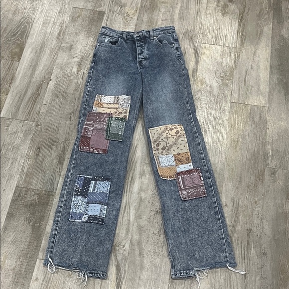SO Denim - SO jeans super high rise dad jeans size 3/26W Patchwork Women Jeans juniors